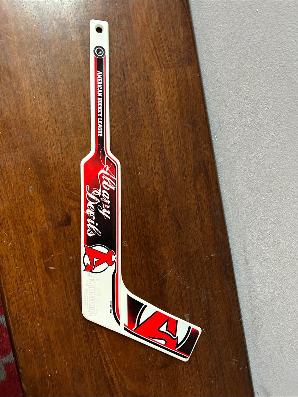 Albany Devils Mini Hockey Stick Wall Decor - Red, Black, White